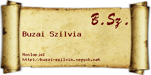 Buzai Szilvia névjegykártya